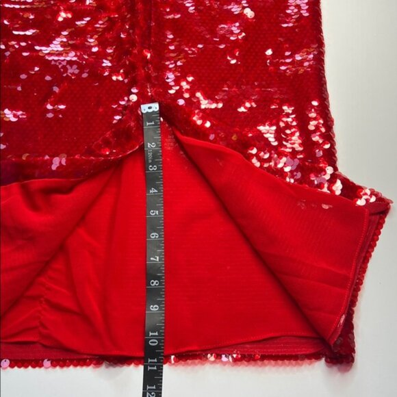 Zara Skirt SEQUIN MIDI ZW COLLECTION holiday party festive maximalism bold - Picture 16 of 16